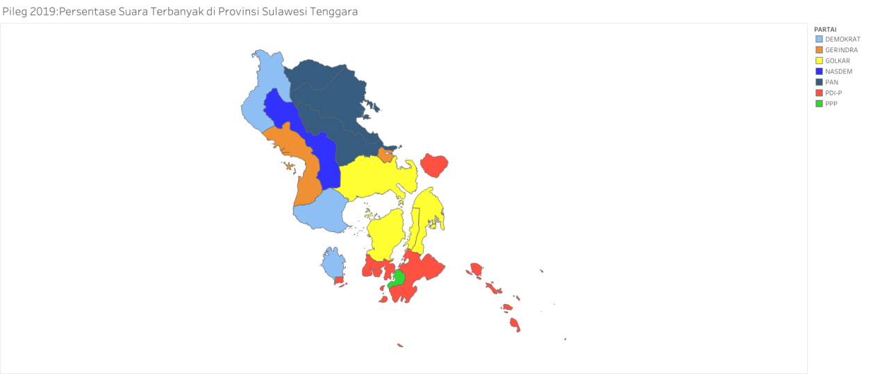 Pemilu 2019: PDI Perjuangan dan Golkar Merebut Dominasi PAN di Sulawesi Tenggara